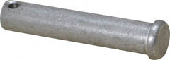 Made in USA - 1/2" Pin Diam, 2-1/2" OAL, Standard Clevis Pin - 5/32" Hole, 2-11/32" Usable Length, Uncoated Stainless Steel - Exact Tool & Supply