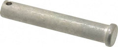 Made in USA - 1/2" Pin Diam, 3" OAL, Standard Clevis Pin - 5/32" Hole, 2-27/32" Usable Length, Uncoated Stainless Steel - Exact Tool & Supply
