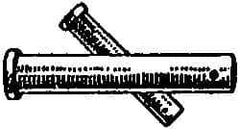Made in USA - 5/8" Pin Diam, 2" OAL, Standard Clevis Pin - 5/32" Hole, 1-27/32" Usable Length, Uncoated Stainless Steel - Exact Tool & Supply