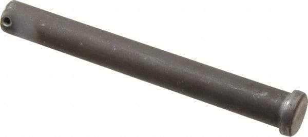 Made in USA - 3/4" Pin Diam, 6-1/2" OAL, Standard Clevis Pin - 5/32" Hole, 6-11/32" Usable Length, Uncoated Steel - Exact Tool & Supply