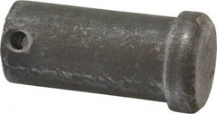 Made in USA - 1" Pin Diam, 2" OAL, Standard Clevis Pin - 13/64" Hole, 1-51/64" Usable Length, Uncoated Steel - Exact Tool & Supply