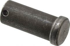 Made in USA - 1" Pin Diam, 2-1/4" OAL, Standard Clevis Pin - 13/64" Hole, 2-3/64" Usable Length, Uncoated Steel - Exact Tool & Supply