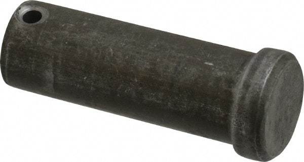 Made in USA - 1" Pin Diam, 2-3/4" OAL, Standard Clevis Pin - 13/64" Hole, 2-35/64" Usable Length, Uncoated Steel - Exact Tool & Supply