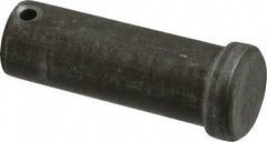 Made in USA - 1" Pin Diam, 2-3/4" OAL, Standard Clevis Pin - 13/64" Hole, 2-35/64" Usable Length, Uncoated Steel - Exact Tool & Supply