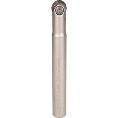 Iscar - 5/8" Cut Diam, 1" Shank Diam, 6.7" OAL, Indexable Ball Nose End Mill - 2.4" Head Length, Straight Shank, HCM D.62 Toolholder, HBF-QF, HBR-QF, HCD-QF, HCR Insert - Exact Tool & Supply