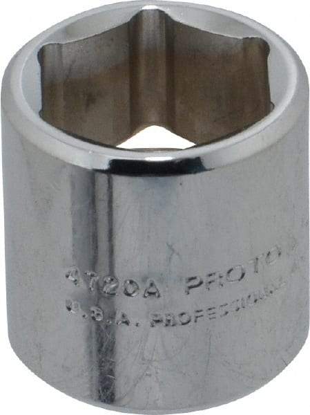 Proto - 5/8", 1/4" Drive, Standard Hand Socket - 6 Points, 7/8" OAL, Alloy Steel, Chrome Finish - Exact Tool & Supply
