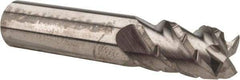 Accupro - 3/8" Diam, 5/8" LOC, 4 Flute Solid Carbide Roughing & Finishing Square End Mill - Uncoated, 2" OAL, 3/8" Shank Diam, Straight Shank, 40° Helix, Centercutting, Stub Length - Exact Tool & Supply