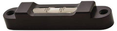 Geier & Bluhm, Inc. - 2-31/32 Inch Long, Horizontal, Aluminum, Plate Mounting Tubular Level - 0.05 Inch Sensitivity, 9/16 Inch High/Diameter, Black Lacquer, 1 Vial - Exact Tool & Supply