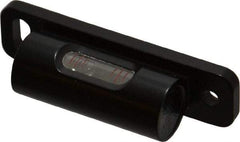 Geier & Bluhm, Inc. - 2 Inch Long, Vertical, Brass Tubular and Pocket Level - 0.1 Inch Sensitivity, 1/2 Inch High/Diameter, Black Lacquer, 1 Vial - Exact Tool & Supply