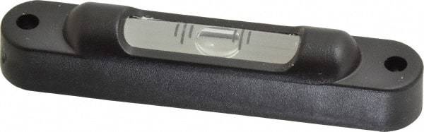 Geier & Bluhm, Inc. - 2-31/32 Inch Long, Horizontal, Polycarbonate Tubular and Pocket Level - 0.05 Inch Sensitivity, 9/16 Inch High/Diameter, Black, 1 Vial - Exact Tool & Supply