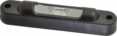 Geier & Bluhm, Inc. - 2-31/32 Inch Long, Horizontal, Polycarbonate Tubular and Pocket Level - 0.05 Inch Sensitivity, 9/16 Inch High/Diameter, Black, 1 Vial - Exact Tool & Supply