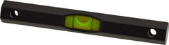 Geier & Bluhm, Inc. - 3 Inch Long, Horizontal, Aluminum Tubular Level - 0.1 Inch Sensitivity, 3/8 Inch High/Diameter, Black Anodized, 1 Vial - Exact Tool & Supply