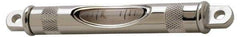 Geier & Bluhm, Inc. - 4-13/16 Inch Long, Horizontal, Brass Tubular and Pocket Level - 0.1 Inch Sensitivity, 5/8 Inch High/Diameter, Chrome, 1 Vial - Exact Tool & Supply