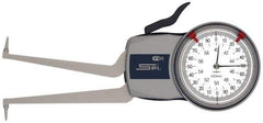 SPI - 40 to 60mm Inside Dial Caliper Gage - 0.01mm Graduation, 0.03mm Accuracy, 85mm Leg Length, 8.3mm Deep x 1.2mm Wide Groove, Ball Contact Points - Exact Tool & Supply