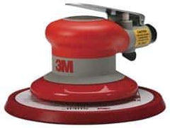 3M - 12,000 OPM, 17 CFM Air Consumption, 90 psi Air Pressure, Palm Air Orbital Sander - Round Pad, 3/8" Inlet - Exact Tool & Supply