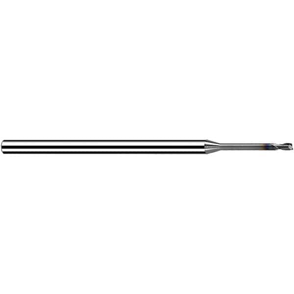 Fraisa - 1mm, 1.2mm LOC, 50mm OAL, 2 Flute Solid Carbide Square End Mill - Exact Tool & Supply