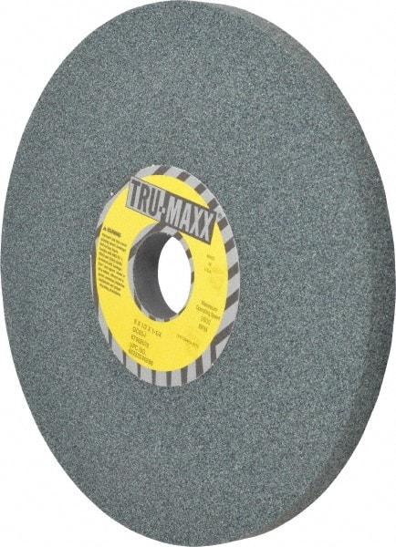 Tru-Maxx - 8" Diam x 1-1/4" Hole x 1/2" Thick, I Hardness, 60 Grit Surface Grinding Wheel - Silicon Carbide, Type 1, Medium Grade, 3,600 Max RPM, Vitrified Bond, No Recess - Exact Tool & Supply