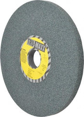 Tru-Maxx - 8" Diam x 1-1/4" Hole x 1/2" Thick, I Hardness, 60 Grit Surface Grinding Wheel - Silicon Carbide, Type 1, Medium Grade, 3,600 Max RPM, Vitrified Bond, No Recess - Exact Tool & Supply