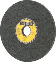 Tru-Maxx - 8" Diam x 1-1/4" Hole x 1/2" Thick, I Hardness, 80 Grit Surface Grinding Wheel - Silicon Carbide, Type 1, Medium Grade, 3,600 Max RPM, Vitrified Bond, No Recess - Exact Tool & Supply