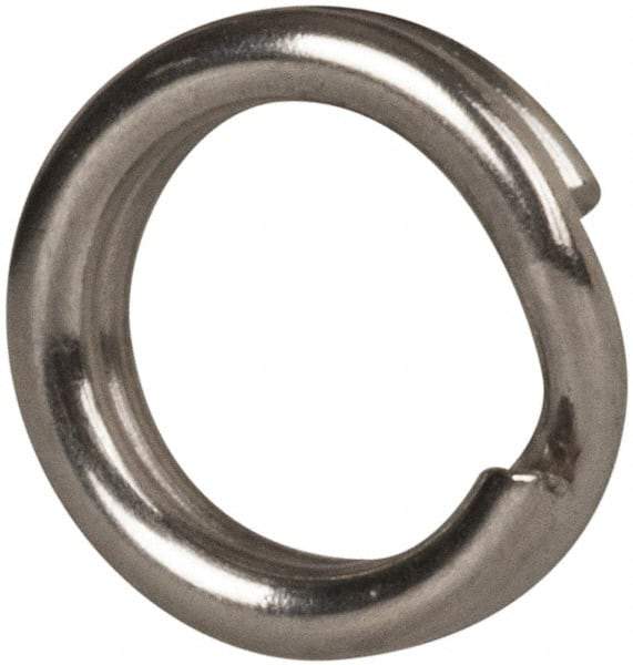 Made in USA - 0.15" ID, 0.22" OD, 0.054" Thick, Split Ring - Grade 2 Spring Steel, Zinc-Plated Finish - Exact Tool & Supply