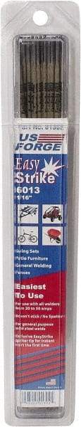 Made in USA - 10" Long, 1/16" Diam, Mild Steel Arc Welding Electrode - E6013 - Exact Tool & Supply