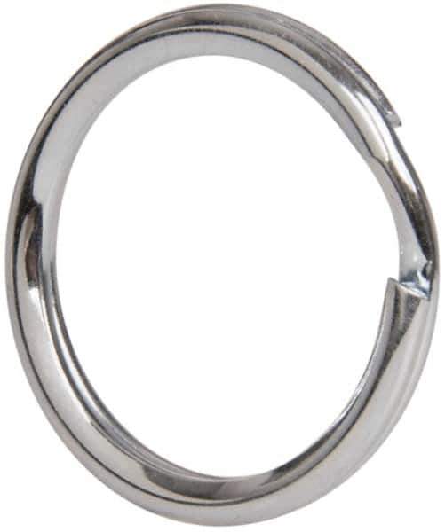 Made in USA - 0.802" ID, 0.97" OD, 0.11" Thick, Split Ring - Grade 2 Spring Steel, Zinc-Plated Finish - Exact Tool & Supply
