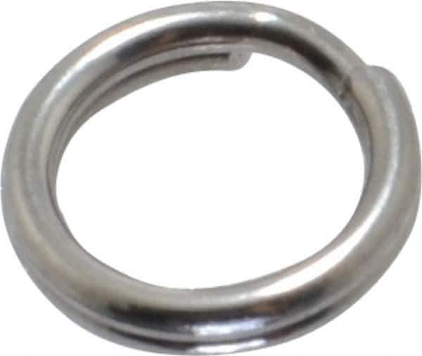 Made in USA - 0.212" ID, 0.292" OD, 0.062" Thick, Split Ring - 18-8 Stainless Steel, Natural Finish - Exact Tool & Supply