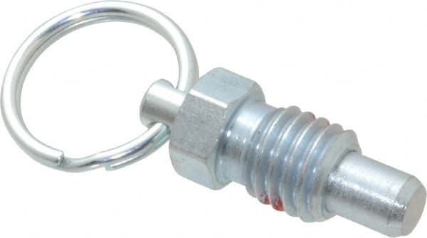 Gibraltar - 1/2-13, 0.43" Thread Length, 0.31" Plunger Diam, 0.38" Plunger Projection, 1 Lb Init to 4 Lb Final End Force, Steel Pull Ring Plunger - Exact Tool & Supply