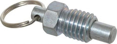 Gibraltar - 5/8-11, 0.56" Thread Length, 0.38" Plunger Diam, 0.44" Plunger Projection, 1.25 Lb Init to 5 Lb Final End Force, Steel Pull Ring Plunger - 0.69" Len Under Head, 1" Body Len, 1" Ring Diam, 1.31" Plunger Len, 0.62" Hex, 0.31" Head Height - Exact Tool & Supply