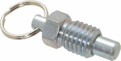 Gibraltar - 5/8-11, 0.56" Thread Length, 0.38" Plunger Diam, 0.44" Plunger Projection, 1.25 Lb Init to 5 Lb Final End Force, Steel Pull Ring Plunger - Exact Tool & Supply