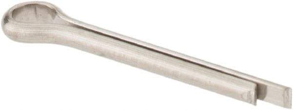 Made in USA - 1/16" Diam x 1/2" Long Extended Prong Cotter Pin - Grade 18-8, Uncoated, Stainless Steel - Exact Tool & Supply
