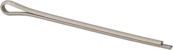 Made in USA - 1/16" Diam x 1-1/4" Long Extended Prong Cotter Pin - Grade 18-8, Uncoated, Stainless Steel - Exact Tool & Supply
