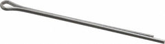 Made in USA - 1/16" Diam x 1-1/2" Long Extended Prong Cotter Pin - Grade 18-8, Uncoated, Stainless Steel - Exact Tool & Supply