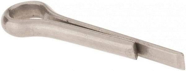 Made in USA - 3/32" Diam x 1/2" Long Extended Prong Cotter Pin - Grade 18-8, Uncoated, Stainless Steel - Exact Tool & Supply