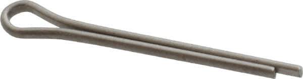 Made in USA - 3/32" Diam x 1" Long Extended Prong Cotter Pin - Grade 18-8, Uncoated, Stainless Steel - Exact Tool & Supply