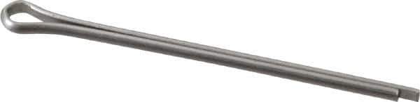 Made in USA - 3/32" Diam x 1-3/4" Long Extended Prong Cotter Pin - Grade 18-8, Uncoated, Stainless Steel - Exact Tool & Supply
