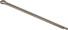 Made in USA - 3/32" Diam x 2-1/2" Long Extended Prong Cotter Pin - Grade 18-8, Uncoated, Stainless Steel - Exact Tool & Supply