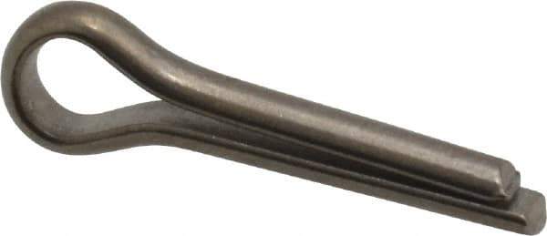 Made in USA - 1/8" Diam x 1/2" Long Extended Prong Cotter Pin - Grade 18-8, Uncoated, Stainless Steel - Exact Tool & Supply