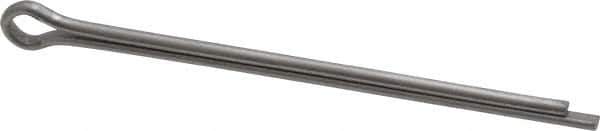 Made in USA - 1/8" Diam x 2-1/2" Long Extended Prong Cotter Pin - Grade 18-8, Uncoated, Stainless Steel - Exact Tool & Supply