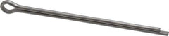 Made in USA - 1/8" Diam x 2-1/2" Long Extended Prong Cotter Pin - Grade 18-8, Uncoated, Stainless Steel - Exact Tool & Supply