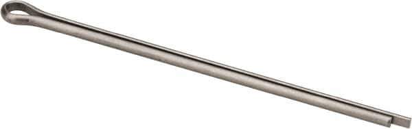 Made in USA - 1/8" Diam x 3" Long Extended Prong Cotter Pin - Grade 18-8, Uncoated, Stainless Steel - Exact Tool & Supply