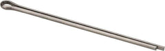 Made in USA - 1/8" Diam x 3" Long Extended Prong Cotter Pin - Grade 18-8, Uncoated, Stainless Steel - Exact Tool & Supply