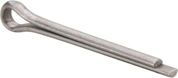 Made in USA - 3/16" Diam x 1-3/4" Long Extended Prong Cotter Pin - Grade 18-8, Uncoated, Stainless Steel - Exact Tool & Supply