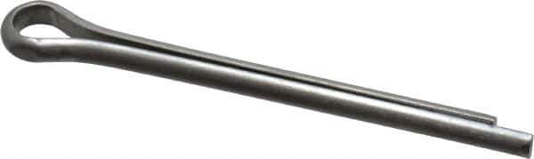 Made in USA - 3/16" Diam x 2" Long Extended Prong Cotter Pin - Grade 18-8, Uncoated, Stainless Steel - Exact Tool & Supply