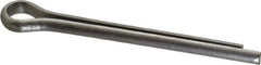 Made in USA - 1/4" Diam x 2-1/2" Long Extended Prong Cotter Pin - Grade 18-8, Uncoated, Stainless Steel - Exact Tool & Supply