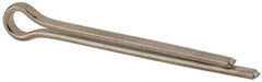Made in USA - 3/8" Diam x 4" Long Extended Prong Cotter Pin - Grade 18-8, Uncoated, Stainless Steel - Exact Tool & Supply