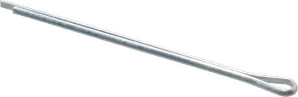 Made in USA - 1/16" Diam x 1-1/2" Long Extended Prong Cotter Pin - Grade 2, Zinc-Plated, Steel - Exact Tool & Supply