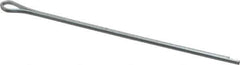 Made in USA - 1/16" Diam x 2" Long Extended Prong Cotter Pin - Grade 2, Zinc-Plated, Steel - Exact Tool & Supply