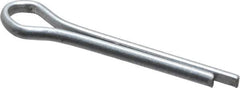 Made in USA - 3/32" Diam x 3/4" Long Extended Prong Cotter Pin - Grade 2, Zinc-Plated, Steel - Exact Tool & Supply
