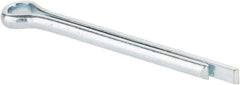 Made in USA - 3/32" Diam x 1" Long Extended Prong Cotter Pin - Grade 2, Zinc-Plated, Steel - Exact Tool & Supply